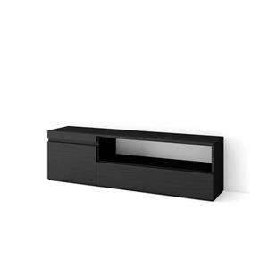 Skraut Home  Tv-meubel, Lowboard, 150x45x35cm, Voor Tv's Tot 65:, Zwart