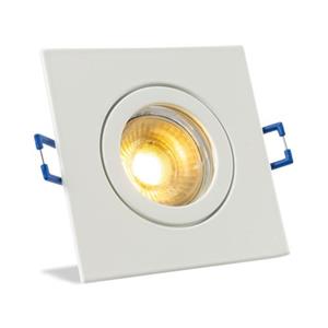 RTM Lighting Ip44 Led Inbouwspot Sara - Vierkant - Wit - Philips Warm Glow Lichtbron - Vervangt 35w Halogeen