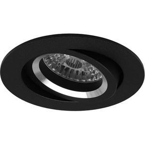 RTM Lighting Platte Inbouwspot |alon - Rond - Zwart - Extra Warm Wit - Vervangt 50w Halogeen