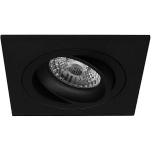 RTM Lighting Premium Platte Inbouwspot | Karlen - Vierkant - Zwart - Extra Warm Wit - Vervangt 50w Halogeen