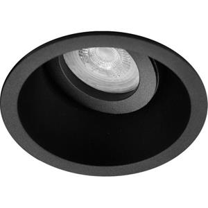 RTM Lighting Premium Inbouwspot | Eldin - Rond Verdiept - Zwart - Warm Wit - Vervangt 35w Halogeen