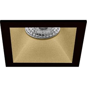 RTM Lighting Premium Inbouwspot | Floris - Vierkant Verdiept - Goud Zwart - Sceneswitch - Vervangt 50w Halogeen
