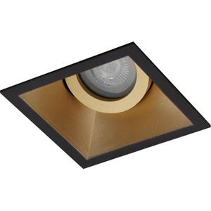 RTM Lighting Premium Inbouwspot Warmglow | Nando - Vierkant Verdiept - Goud Zwart - Philips Warm Glow Lichtbron -