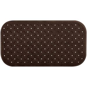 MSV Douche/bad Anti-slip Mat Badkamer - Rubber - Bruin - 36 X 65 Cm