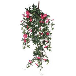 Mica Decorations Kunstplant - Petunia - Groen Met Roze - 80 Cm
