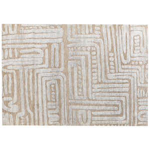 Beliani - Teppich beige / grau 160 x 230 cm abstraktes Muster Mandai - Beige