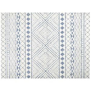 BELIANI Vloerkleed polyester wit/blauw 300 x 400 cm MARGAND