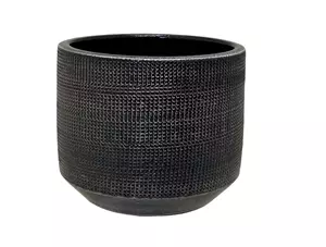 HS Potterie Pot lagos d16h14cm raster zwart