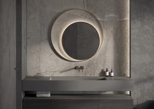 Martens Design Athene spiegel met LED verlichting 120cm koper