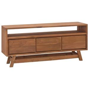 vidaXL TV-Schrank TV-Schrank 110x30x50 cm Massivholz Teak (1-St)