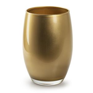 Jodeco Bloemenvaas Galileo - goud kleurig stevig glas - H20 x D14 cm -