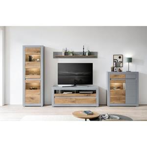 INOSIGN Wandmeubel Casablanca Modern design in de kleur platinagrijs mat, soft-closetechniek, breedte 336 cm (set, 4 stuks)