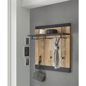 Home affaire Garderobenpaneel "SHERWOOD", in modernem Holz Dekor, mit Beschlag aus Metall, Breite 92 cm