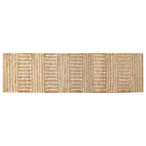 BELIANI Vloerkleed jute beige 80 x 300 cm KAMBERLI