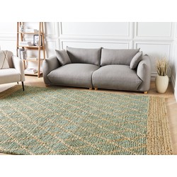 BELIANI Vloerkleed jute groen/beige 200 x 300 cm TELLIKAYA