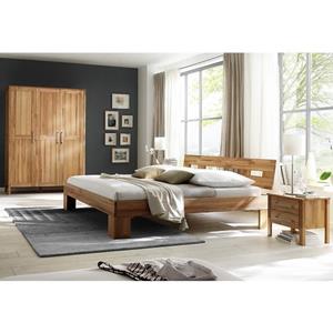 Home affaire Schlafzimmer-Set "Modesty I", (Set, 4 St.), bestehend aus einem 140 cm Bett, 3-türigem Schrank