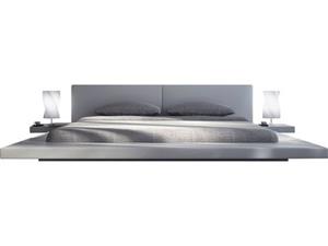 SalesFever Bekleed ledikant Design bed in een moderne look, lounge bed inclusief nachtkastje