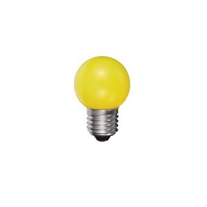 DURALAMP DULA led-lamp, geel, voet E27, 0.5W, uitv glas/afd gematteerd