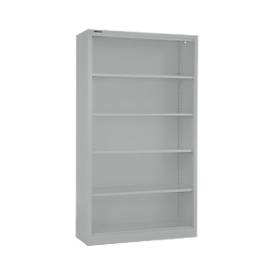 Schäfer Shop Select Stahlregal MS iCONOMY, 5 Ordnerhöhen, B 950 x T 400 x H 1935 mm, weißaluminium RAL 9006