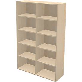 Schäfer Shop Genius Boekenkast TETRIS WALL, 5 HC, B 1200 x D 420 x H 1880 mm, ahorn decor