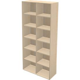 Schäfer Shop Genius Boekenkast TETRIS WALL, 6 HC, B 1000 x D 420 x H 2250 mm, ahorn decor