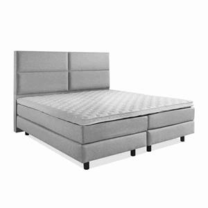 Adore Boxspring Rhodos - Pocketvering - Luxe Complete Set Grijs 160 x 200 cm