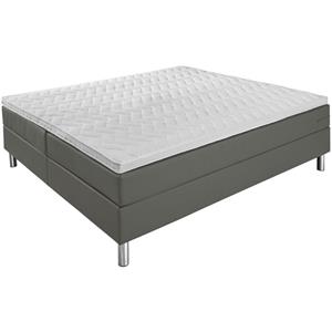 ERWIN M. Boxspringbed Premium Synthetisch leer, zonder hoofdbord; 180x200x69 cm (BxLxH); donkergrijs; hard