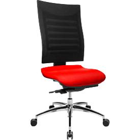 Schäfer Shop Select Bureaustoel SSI PROLINE S3, zonder armleuningen, synchroonmechanisme, ergonomische leuning, rood/zwart