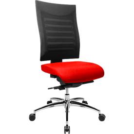 Schäfer Shop Select Bürostuhl SSI PROLINE S3+, Synchronmechanik, ohne Armlehnen, 3D-Netz-Rückenlehne, 3D-Sitzgelenk, rot/schwarz