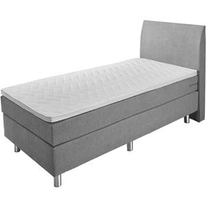 ERWIN M. Hotelbed Standard Meubelstof, glad hoofdbord; 90x200x58 cm (BxLxH); grijs; medium