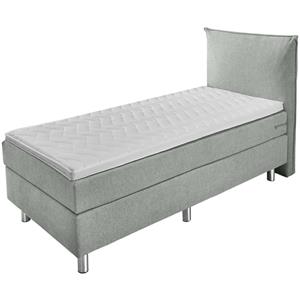 ERWIN M. Hotelbed Standard Meubelstof, bekleed hoofdbord; 90x200x58 cm (BxLxH); grijs; medium