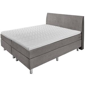 ERWIN M. Boxspringbed Basic Meubelstof, glad hoofdbord; 180x200x63 cm (BxLxH); taupe; hard