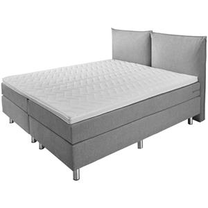 ERWIN M. Hotelbed Standard Meubelstof, bekleed hoofdbord; 180x200x58 cm (BxLxH); grijs; medium