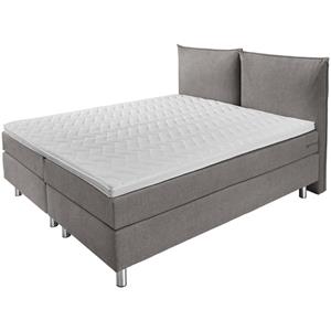 ERWIN M. Boxspringbed Basic Meubelstof, bekleed hoofdbord; 200x200x63 cm (BxLxH); taupe; hard