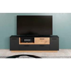 INOSIGN Tv-meubel Premont ca. 187 cm breed, tweekleurige tv-kast, modern eiken, staand (1 stuk)
