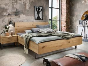 TotaalBED Ledikant Real met houten hoofdbord rawsteel | 140x200 |  2-persoons bed