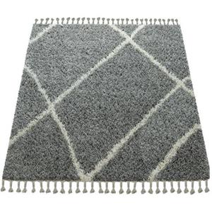 Hochflor-Teppich Helsinki 531, Paco Home, rechteckig, Höhe: 45 mm, weicher Hochflor-Shaggy, Scandi Design, mit Fransen