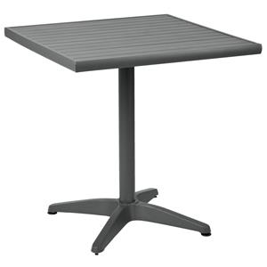 Vega Aluminium tafel Malvena; 70x70x72 cm (LxBxH); antraciet; vierkant
