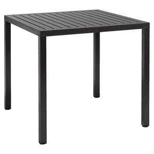 Quadratischer Tisch '' Nardi Cube'' aus Durel-Platte für den Außenbereich in Garten und Veranda -Anthrazitgrau / 80 cm