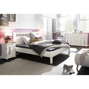 Home affaire Bed Arabeske van mooi massief beukenhout, met decoratief freeswerk in het hoofdbord