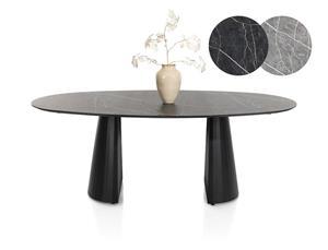 Arabax eetkamertafel - ellips - 210 x 120 cm - lichtgrijs