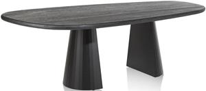 Arawood eetkamertafel - teardrop - 240x120cm - zwart