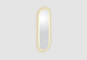 Clou Look at Me ovale spiegel met satijnrand en LED-verlichting 28x90cm