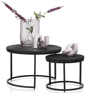 Shar salontafels H39+32cm - set/2