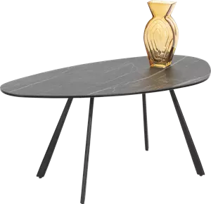 Montello salontafel - h42 cm. - keramiek - zwart