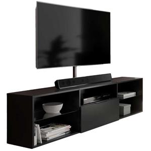 FD Furniture Zwevend tv-meubel dark mat zwart