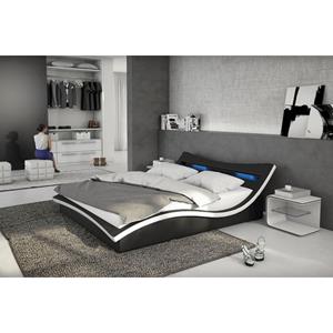 SalesFever Polsterbett, mit LED-Beleuchtung im Kopfteil, Design Bett in moderner Optik
