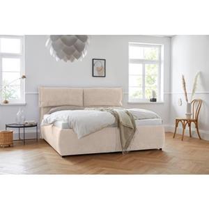 andas Gestoffeerd bed Jenson als bedframe of met 3 matrassoorten en hardheden