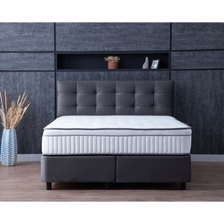 Bedworld Collection Outlet Opberg boxspring Modebedd 160x200 antraciet