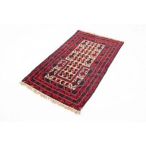 morgenland Wollteppich "Belutsch Teppich handgeknüpft rot", rechteckig, handgeknüpft